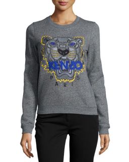 Kenzo Icon Tiger Embroidered Sweatshirt, Anthracite