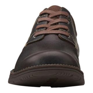 Mens Clarks Senner Place Dark Brown Tumbled Leather   17399088