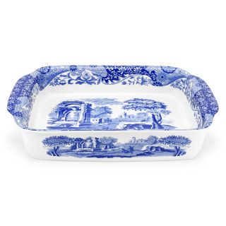 Spode Blue Italian Rectangular Handled Dish   Serveware