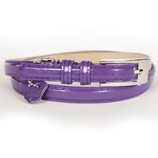 Womens Purple Patent Leather Skinny Belt   Shopping   Great