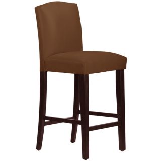 Skyline Furniture Arched Barstool in Micro Suede Chocolate  