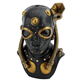 Design Toscano Steampunk Apocalypse Gas Mask Statue   10H in.   Sculptures & Figurines