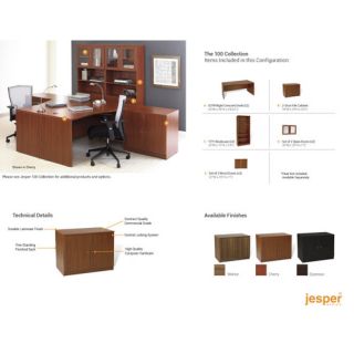 Jesper Office 100 5 Piece L Shape Desk Office Suite