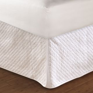 Greenland Home Fashions Diamond Quilted White Bedskirt