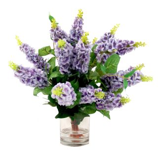 Creative Displays Lavender Lilac Silk Flowers in Acrylic Water Filled