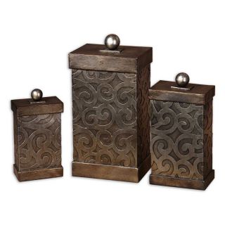 Uttermost 19418 Nera Boxes   Set of 3   Decorative Boxes & Baskets