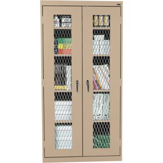 Sandusky Lee Welded Steel Storage Cabinet — Expanded Metal Front, 36in.W x 18in.D x 72in.H  Storage Cabinets