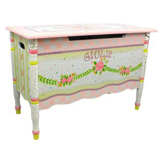 Fantasy Fields Crackled Rose Personalized Toy Chest   Toy Storage