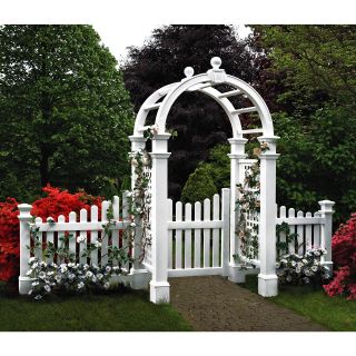 New England Arbors Two 4 ft. Cottage Picket Vinyl Arbor Wings   Arbor Accessories