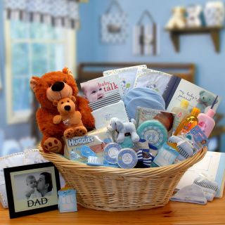 Deluxe Welcome Home Precious Baby Basket   Blue   Gift Baskets by Occasion
