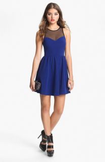 Lush Illusion Fit & Flare Dress (Juniors)