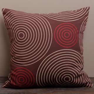 Art Nouveau Brown Circles Cushion Cover (India)  