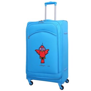 Ed Heck Sky Blue Big Fish 28 inch Spinner Upright Suitcase