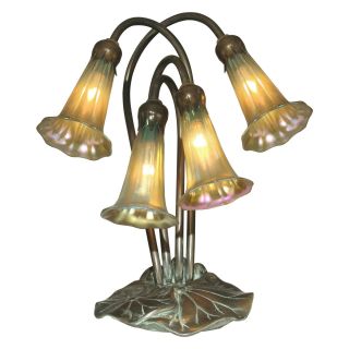 Dale Tiffany Gold Lily 4 Light Table Lamp