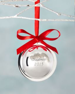 Christmas 2015 Silver Ball Ornament