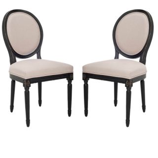 Safavieh French Royale Oval Antique Black Side Chairs (Set of 2