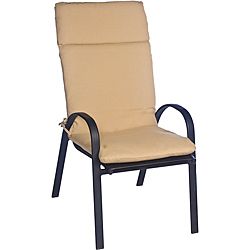 Ali Patio Polyester Beige Smooth Edge Hi back Outdoor Arm Chair