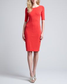 Diane von Furstenberg Messon Half Sleeve Dress, Red
