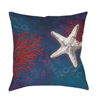 Thumbprintz Seastar Bay Starfish Indoor/ Outdoor Throw Pillow