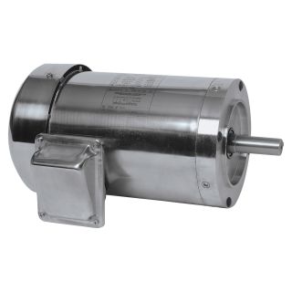 Leeson Washguard Stainless Steel Electric Motor — 1/2 HP, 1750 RPM, 460/208–230 Volts, 3 Phase, Model# 191204  Electric Motors