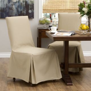 Cotton Duck Parsons Chair Slipcover Pair   10672045  