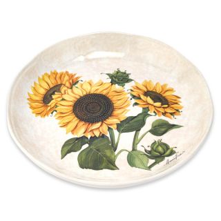 Lorren Home Trends Sunflower 13 inch Italian made Rice Platter