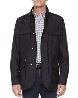 Ermenegildo Zegna Tech Safari Jacket, Navy