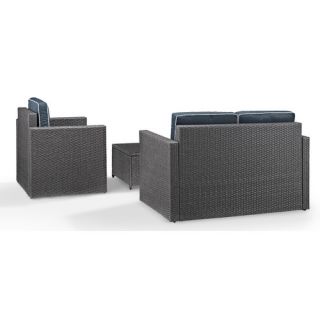 Brayden Studio Palm Harbor 3 Piece Deep Seating Group with Cushions