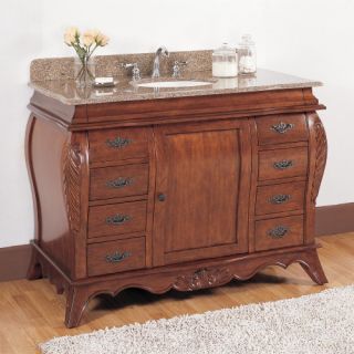 Royal Teak Bombe Single Bathroom Vanity   Bathroom Vanities