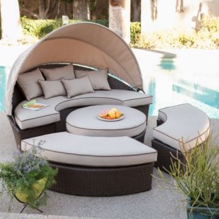 Belham Living Rendezvous All Weather Wicker Sectional Daybed   Outdoor Daybeds