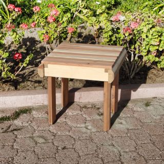 Best Redwood Beach Side Table   Patio Accent Tables