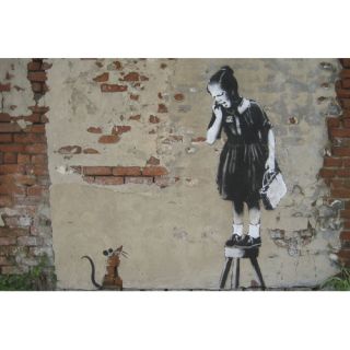 Rat Girl by Banksy Graphic Art on Wrapped Canvas by JaxsonRea