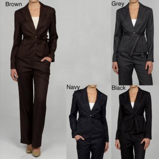 Sharagano Womens Long sleeve Pant Suit  ™ Shopping   Top