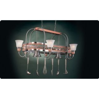 Odysee Rectangular Hanging Pot Rack with 8 Lights by Hi Lite