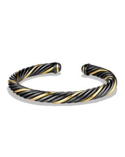 David Yurman Black & Gold Cable Bracelet