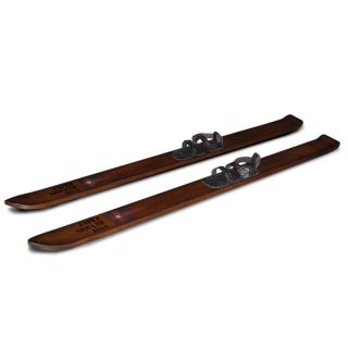 Decorative Rustic Vintage Wooden Accent Skis   Shopping