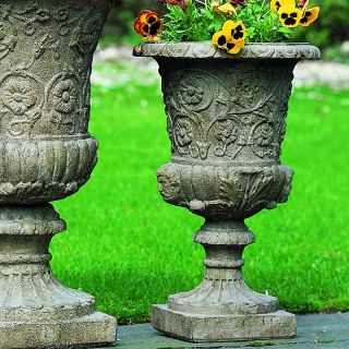 Campania International Small Farnese Cast Stone Urn Planter   Planters