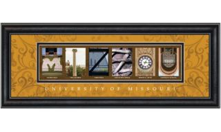 College Letter Framed Wall Art   University of Missouri MIZZU   20W x 8H in.   Wall Art