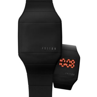 Dakota Fusion Black Hidden Touch Digital LED Watch