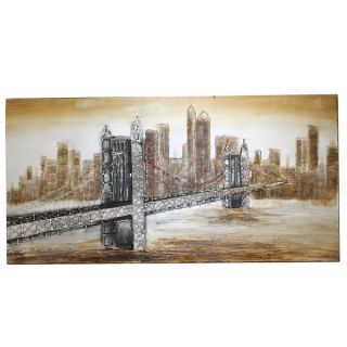 Dream City 3 piece Gallery wrapped Hand Painted Canvas Art Set