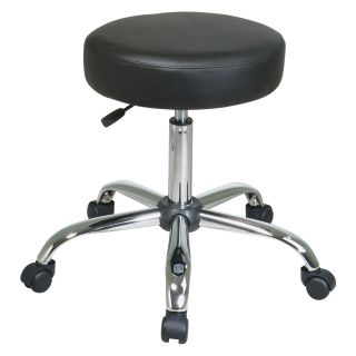 Office Star Work Smart Pneumatic Drafting Stool with Vinyl Seat