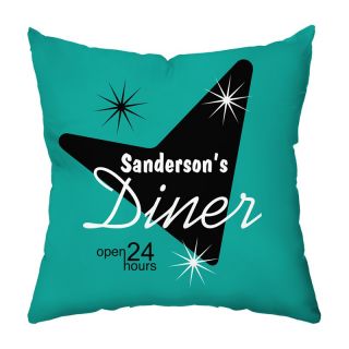 Our Diner Personalized Throw Pillow   Decorative Pillows