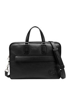 Gucci Soho Leather Briefcase, Black