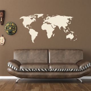 World Map Vinyl Sticker Wall Art