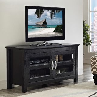 44 in Black Wood TV Stand   Shopping Walker