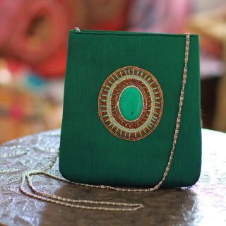 Beaded Emerald Magic Shoulder Bag (India)   17283617  