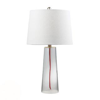 HGTV Home 26 H Clear Glass Table Lamp with Drum Shade
