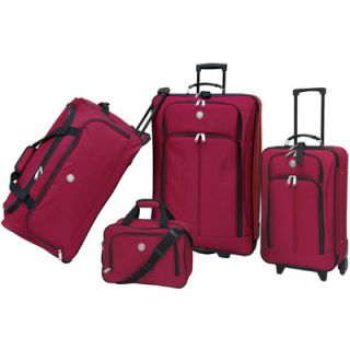 Travelers Club Euro Value II Deluxe 4 Piece Luggage Set