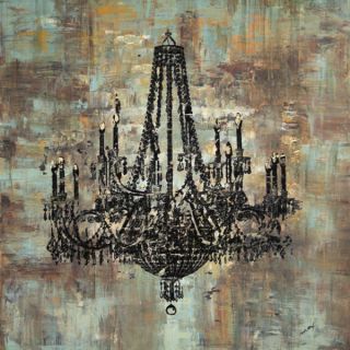 Art in Style Gold Chandelier Hand Painted on Canvas Wall Art