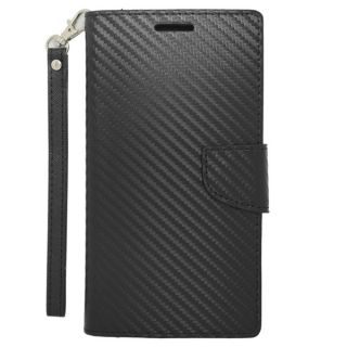 INSTEN Flip Leather Fabric Folio Flip Wallet Phone Case Cover Lanyard